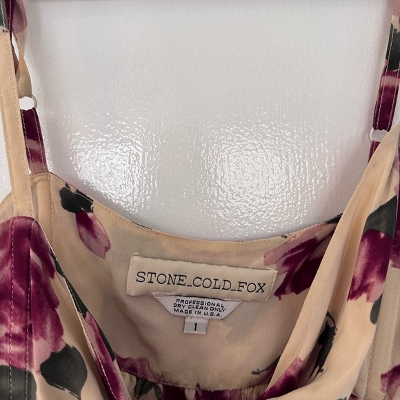 Stone Cold Fox 100% Silk Floral Crop Top - Picture 2 of 6